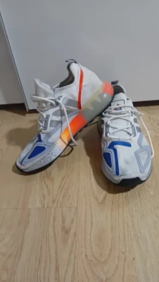 Zapatillas Adidas Blancas y Azules
