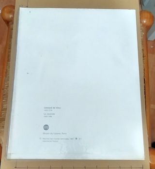 La Joconde Lámina Reproducción Souvenir 1987.