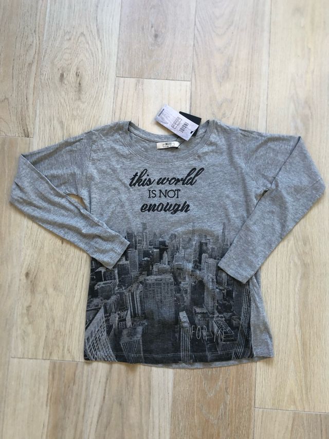 Camiseta gris Inside con estampado