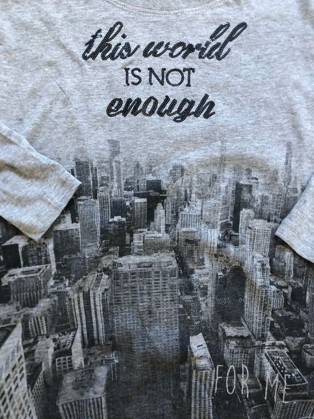 Camiseta gris Inside con estampado