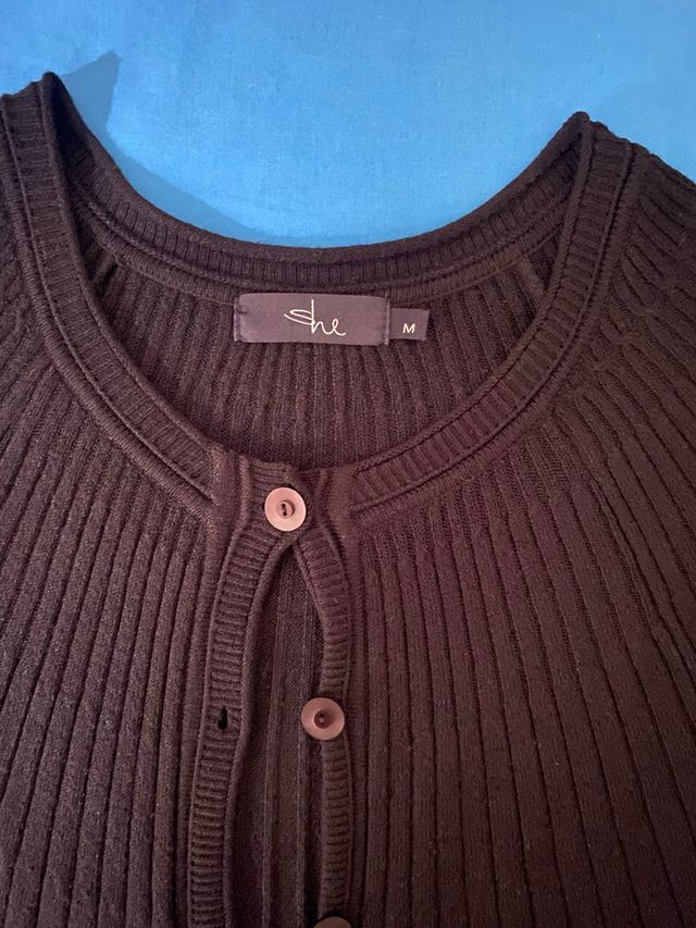 Rebeca negra corta de punto