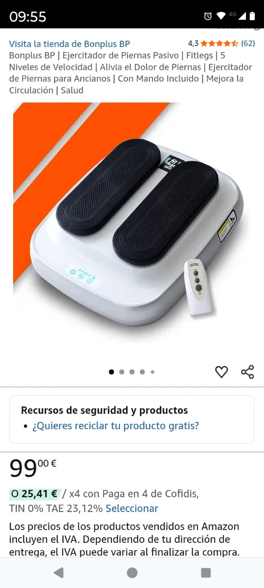 Ejercitador de Piernas Bonplus BP