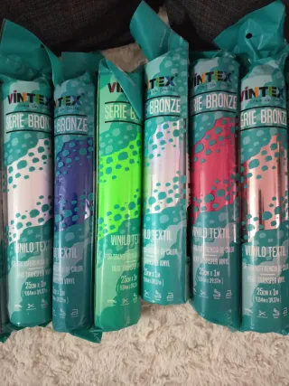 Vinilo Textil Siser Glitter y Vintex Bronce
