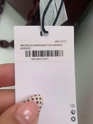Mini bandolera Tous burdeos