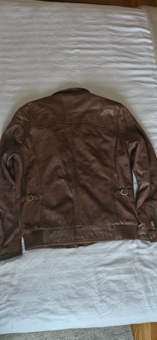 Chaqueta Piel Massimo Dutti Marrón