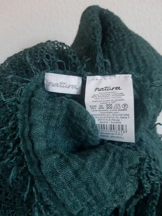 Pañuelo grande verde azulado