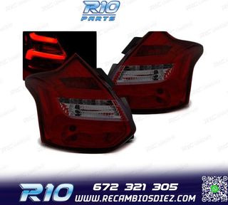 PILOTOS ROJOS FORD FOCUS 3 HATCHBACK 11-14 AHUMADO INTERMITE