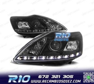 FAROS DAYLIGHT PARA FORD FOCUS II RESTILING 08-10 CROMADOS R