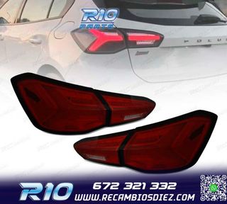 PILOTOS FORD FOCUS MK4 18-21 LED DINAMICO ROJO AHUMADO