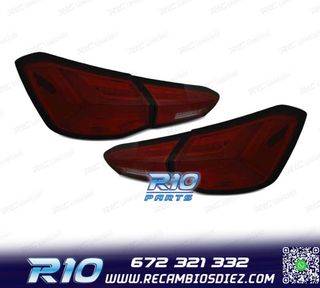 PILOTOS FORD FOCUS MK4 18-21 LED DINAMICO ROJO AHUMADO