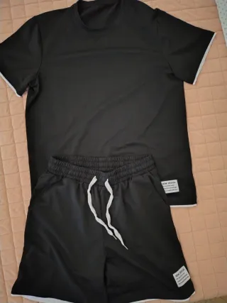 Set T-shirt e Pantaloncini Uomo Nero