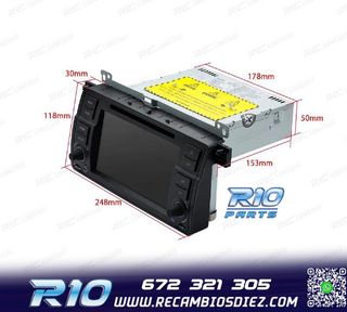RADIO GPS ANDROID 14 PARA BMW E46 4GB RAM 64GB ROM DVD