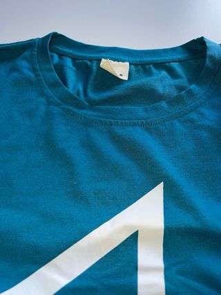 Camiseta verde azulado  y Blanca con Diseño
