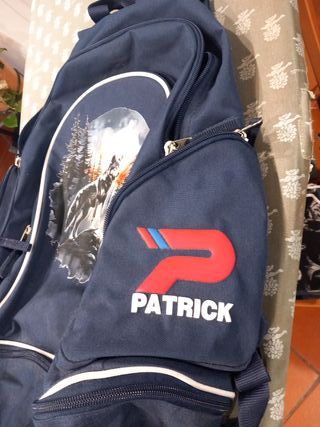 Zaino Patrick blu con stampa lupo