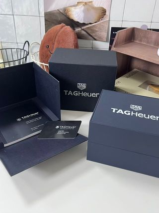 Caja TAG Heuer Negra y Azul Nueva