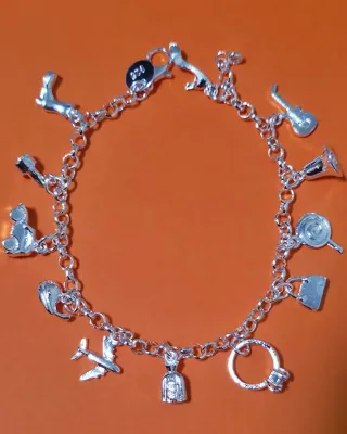 Pulsera de Plata 925 de 18/20 cm - Figuritas 