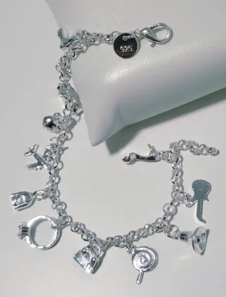 Pulsera de Plata 925 de 18/20 cm - Figuritas 