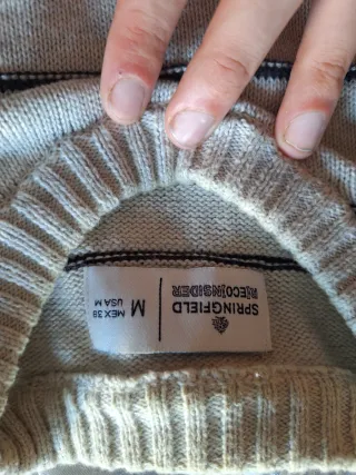Jersey de rayas beige y negro