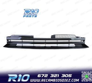PARRILLA VOLKSWAGEN VW GOLF 6 MK VI 08-12 NEGRO BRILLO SIN L