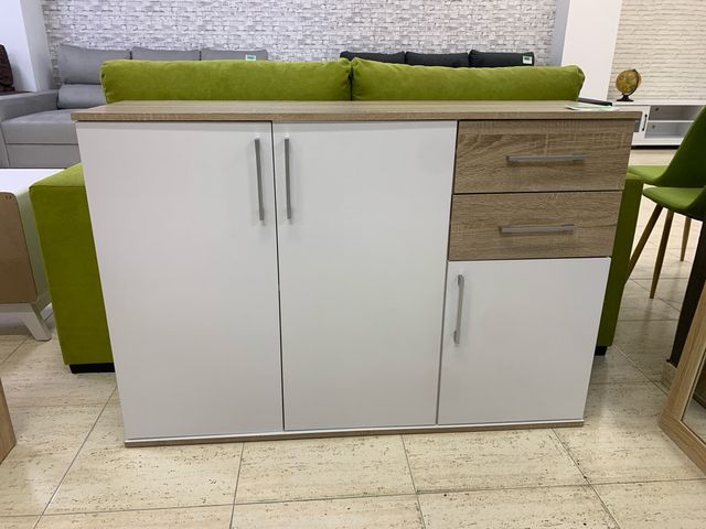 Aparador moderno blanco y madera