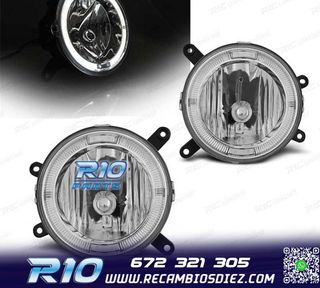 FAROS ANTINIEBLA FORD MUSTANG 04-09 OJOS ANGEL CROMADO