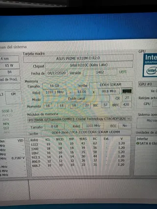 PC Intel i3 8a Gen 16GB RAM 240GB SSD