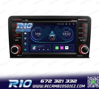 RADIO GPS ANDROID 12 AUDI A3 8P 8PA USB GPS TACTIL HD OCTA-C