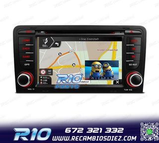 RADIO GPS ANDROID 12 AUDI A3 8P 8PA USB GPS TACTIL HD OCTA-C