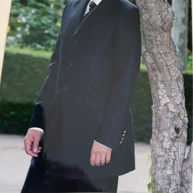 Traje de caballero negro, traje boda