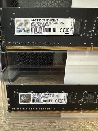 2 x G.SKILL DDR4 8GB 2133MHz Módulos RAM