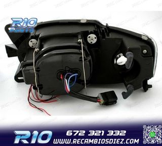 FAROS PARA FORD ESCORT 95-00 OJOS ANGEL FONDO CROMO