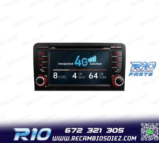 RADIO GPS ANDROID 12 PARA AUDI A3 8P 8PA S3 RS3 03-12