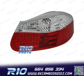 PILOTOS PORSCHE BOXSTER 986 96-04 LED ROJO CROMO