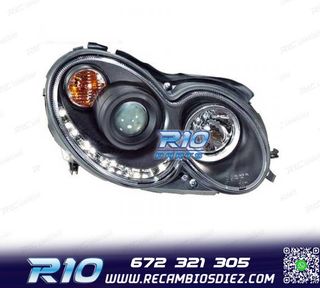 FAROS MERCEDES CLASE CLK W209 02-09 LUZ DIURNA FONDO NEGRO