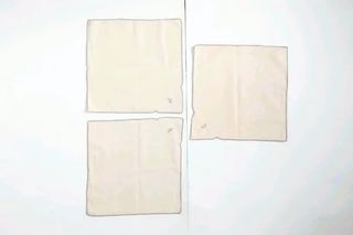 Set 3 fazzoletti lino ricamati corredo siciliano