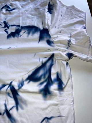 Camiseta Estampada Azul y Blanca