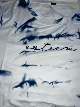 Camiseta Estampada Azul y Blanca