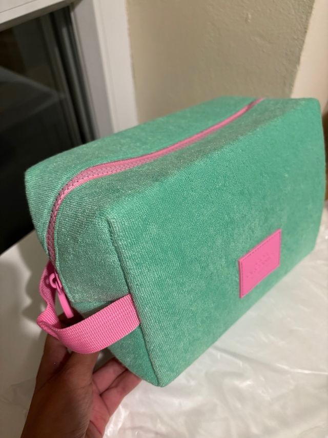 Neceser Goa Organics verde y rosa