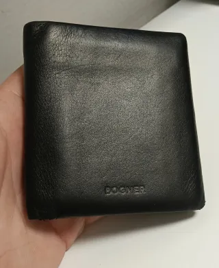 Cartera de piel Bogner negra