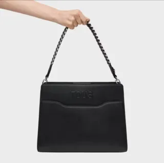 Bolso Tous Audree Saffiano Mediano Negro
