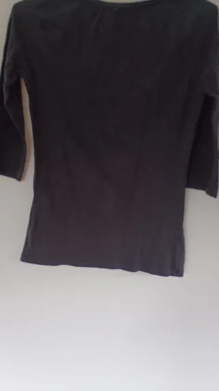 Camiseta Zara negra manga 3/4