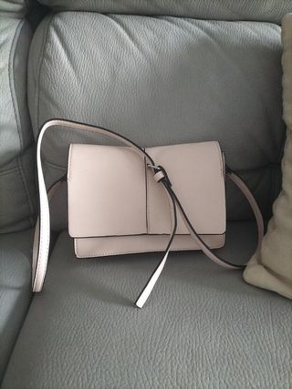 Bolso juvenil Mango color rosa palo