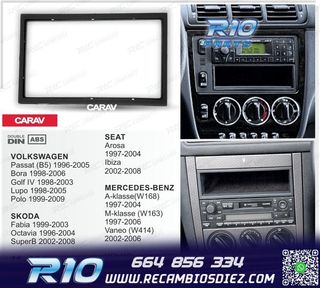 MARCO NEGRO RADIO 2-DIN PARA MERCEDES VOLKSWAGEN VW SKODA SE