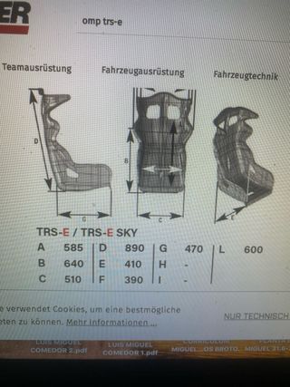 Asiento OMP TRS-E Baquet
