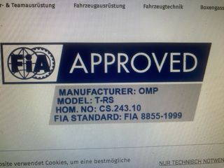 Asiento OMP TRS-E Baquet
