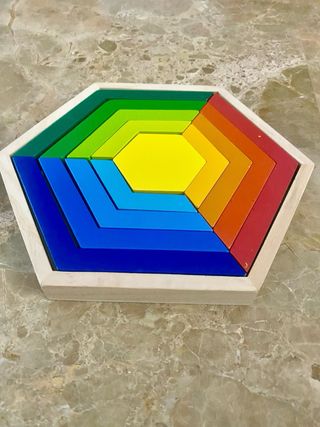 Juego de encaje de madera Arco Iris