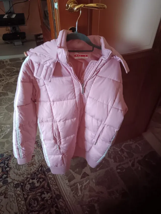 Giacca a vento rosa ragazza