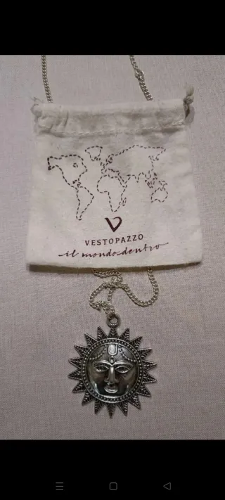 Pendente Vestopazzo Sole Argento