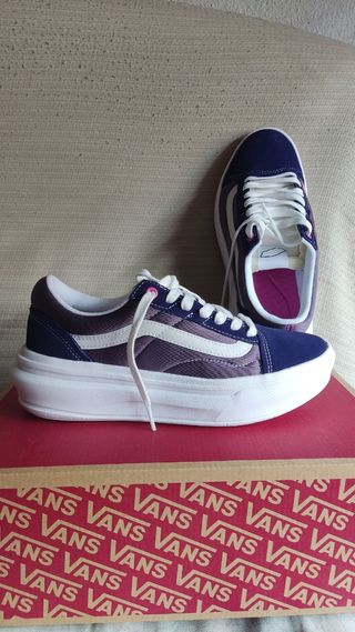 Zapatillas Vans plataforma azul/morado