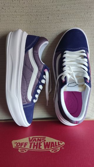 Zapatillas Vans plataforma azul/morado